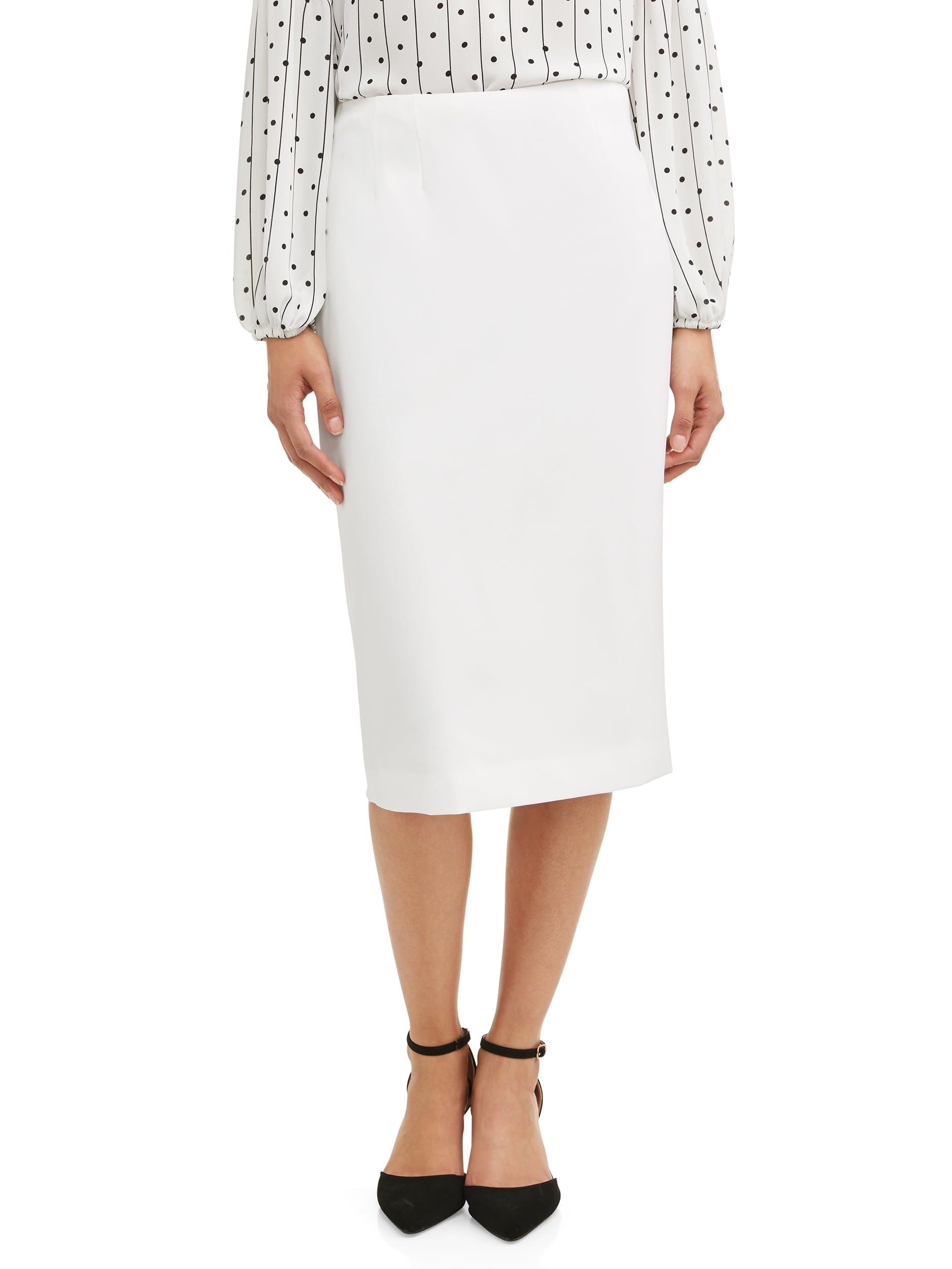 Black Label by Evan Picone Evan Picone Crepe Skimmer Skirt Walmart