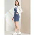 thumbnail image 2 of Unique Bargains Robe Classique en Jean à Bretelles Réglables pour Femmes, 2 of 6