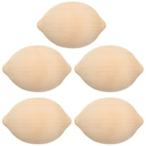 5 Pcs Painted Children's Toys Wooden Lemons Mini Unfinished Figurines Crafts Plain Painting Plaything Kids