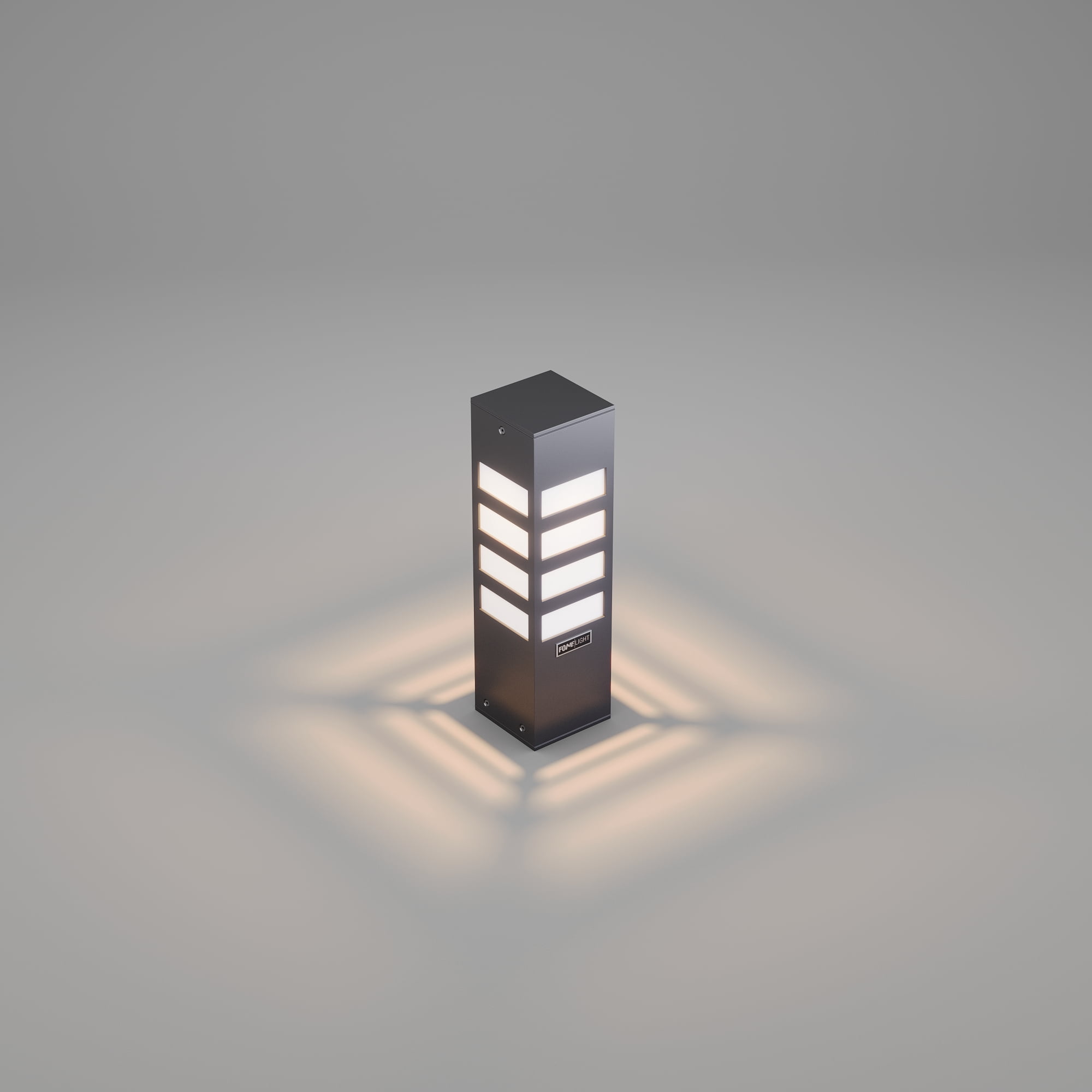 FoneLight Technoligies LED Outdoor Column Light, Modern Decorative Lamp, 900 lm, Black