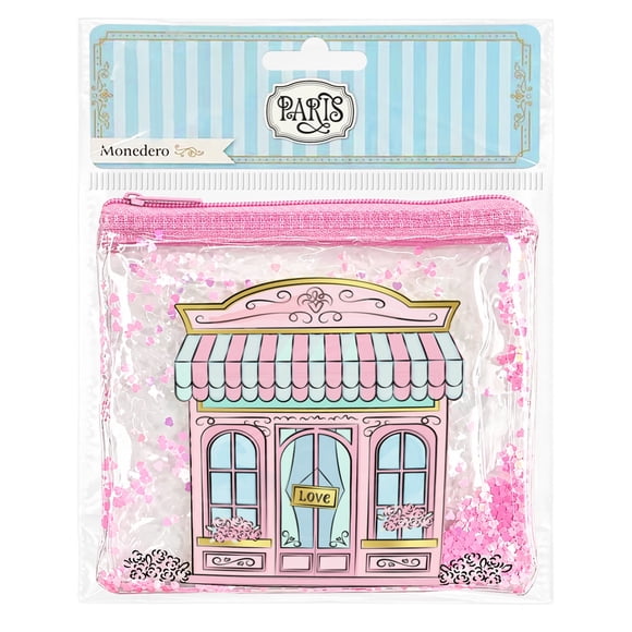 Monedero Prichos París Multicolor de Plástico y Glitter 1 Pieza