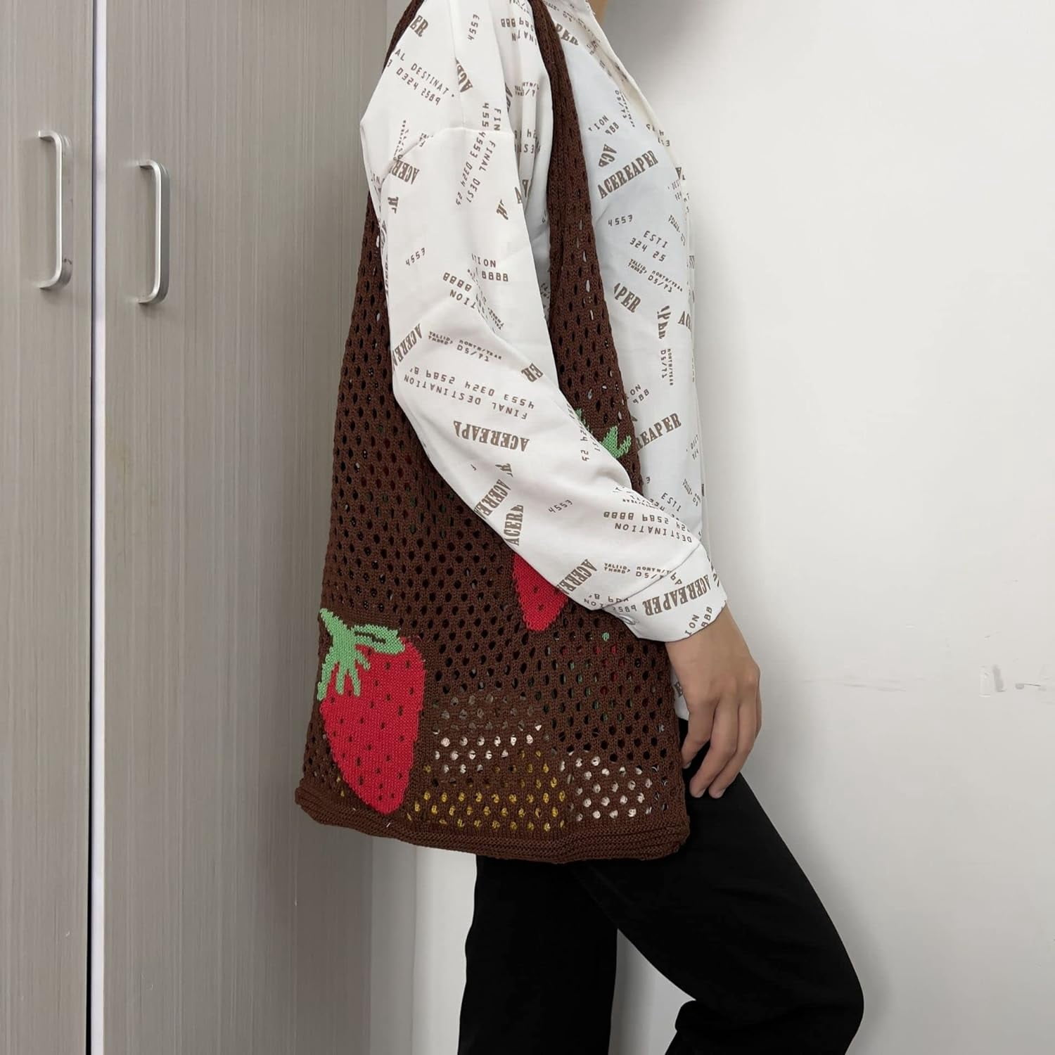Kukuzhu Crochet Tote Bag Aesthetic Tote Bag Y2k Bag Fairy Aesthetic Tote Bags Fairy Accessories