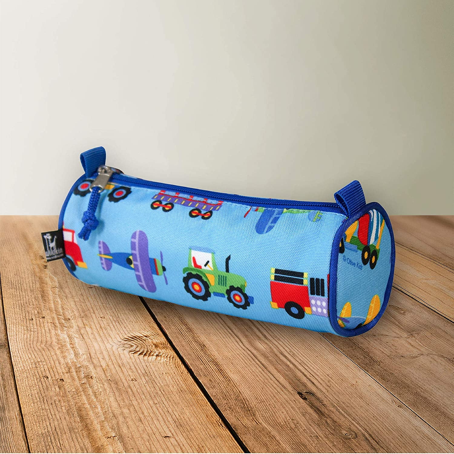 Perfect for Packing School Supplies and Travel,600-Denier Polyester Pencil Cases Measures 8x3x3 Inches Wildkin Kids Zippered Pencil Case for Boys and Girls Trains Planes & Trucks 