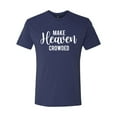 thumbnail image 2 of Wild Bobby Make Heaven Crowded Inspirational/Christian Men Premium Tri Blend Tee, Vintage Navy, X-Large, 2 of 5