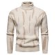 thumbnail image 1 of Gibobby Suéter para hombre Suéter de cachemira sin costuras para hombre, cuello alto, suéter de lana de punto casual(Caqui,G), 1 of 5