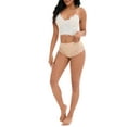 thumbnail image 2 of INSPIRE CHIC Mother's Day Women's Underoants High Waist Lace Trim Full Coverage Panties L Beige, 2 of 4