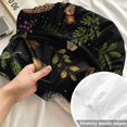 thumbnail image 4 of Queen Size Fitted Sheet Set - Mushroom Leaves 3 Piece Bedding Sets 16" Deep Pocket Fitted Sheet with 2 Pillowcases, Black Country Botanical Berry Flowers Brushed Microfiber Hotel Luxury Bed Sheets, 4 of 9