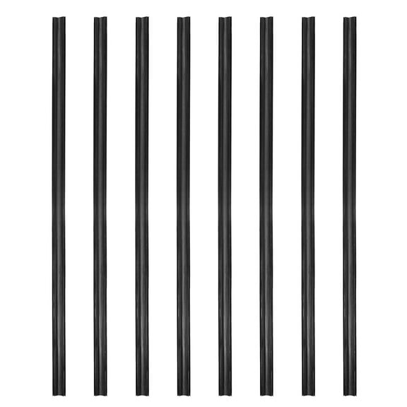 8pcs 65cm Black Windshield Wiper Rubber Blades Inserts