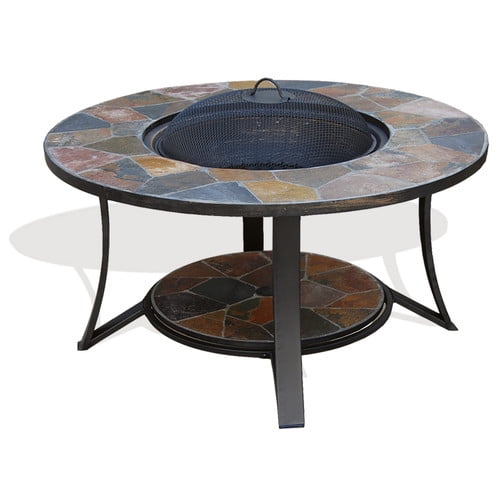 Deeco Arizona Sands Stainless steel Wood Burning Firepit Table by Deeco