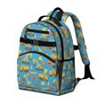 thumbnail image 2 of Excavator and Road Barrier Blue Pattern Cute School Backpack Bag for School with Padded Back and Adjustable Shoulder Straps 15.25"x11.5"x5.25", 2 of 5