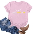thumbnail image 2 of Blouse à Manches Courtes Imprimée Mode pour Femmes T-Shirt Col Rond Drôle, 2 of 3