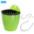 thumbnail image 3 of Unique Bargains 4 Inch Self Watering Plant Pot Hanging Planters with S Hooks, Green 3 Pack, 3 of 7