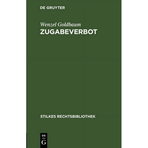 Stilkes Rechtsbibliothek Zugabeverbot, Book 127, (Hardcover)