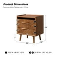 thumbnail image 6 of 28" Tall 3 Drawers End Table with Charging Station Storage Table Acorn, 6 of 7