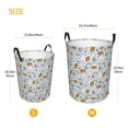 thumbnail image 2 of Lsque Carrot Rabbit pattern Laundry Hamper Basket, Tall Woven Rope Hamper Basket for Clothes, Lightweight Storage Basket, Collapsible Waterproof-Small, 2 of 8