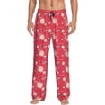 thumbnail image 2 of Kdxio Hello Summer Flamingo Print Men's Sleep Pajama Pant Lounge Pants with Pockets, 2 of 8