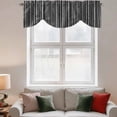 thumbnail image 3 of Tie Up Valances for Windows, Vintage Black Adjustable Valance Curtains Window Treatment for Living Room/Bedroom, Country Farmhouse Plants Tree Pattern Rod Pocket Kitchen Curtains & Drapes 42x18 Inch, 3 of 9