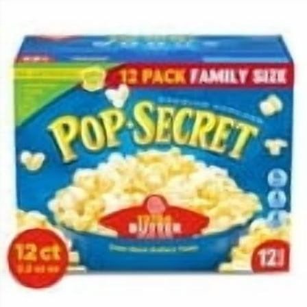 Pop Secret Microwave Popcorn, Extra Butter Flavor, 3.2 oz Sharing Bags, 12 Ct-Pack of 2