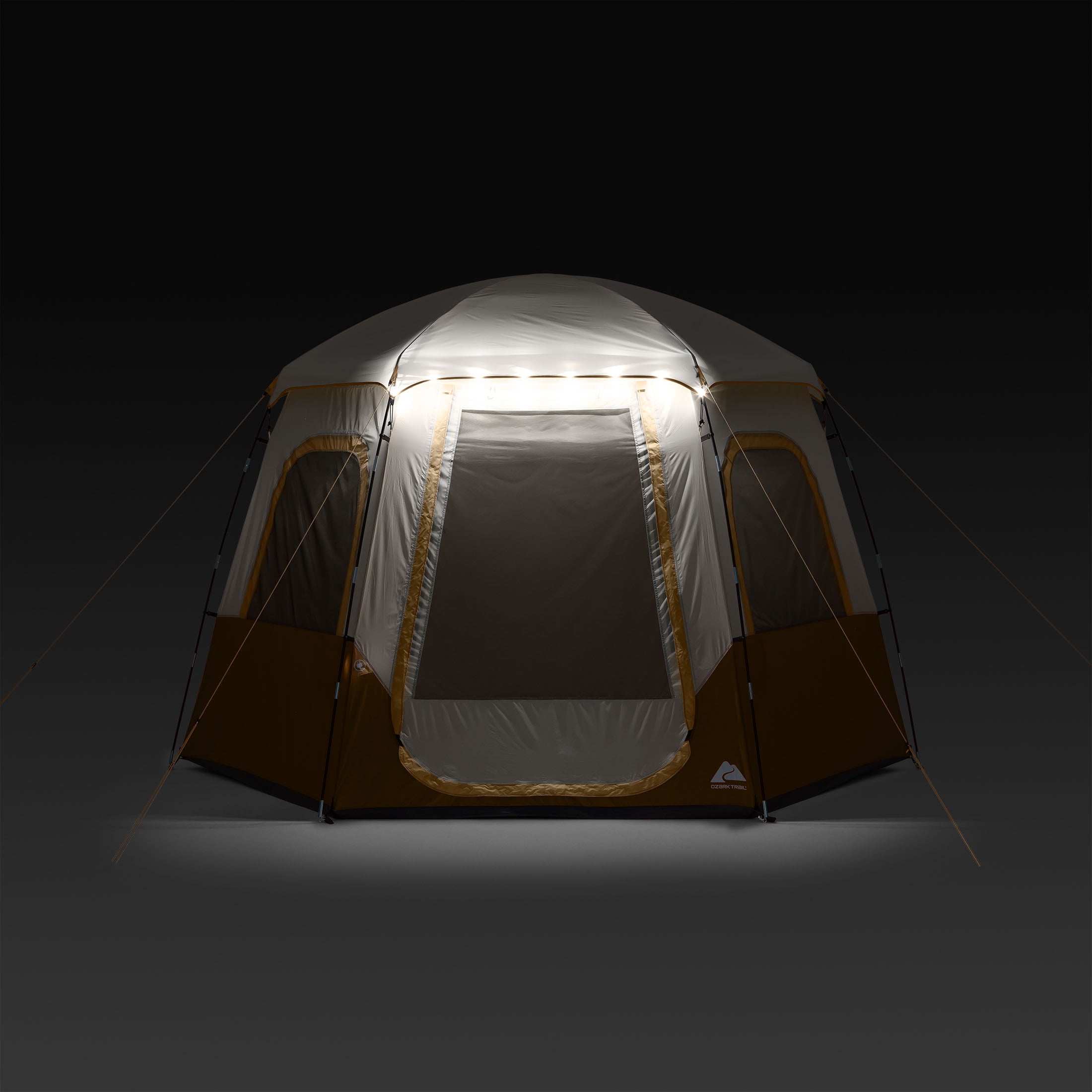 Ozark Trail 6 Person Lighted Dome Yurt Tent, 12.5' x 10' x 90" (H)