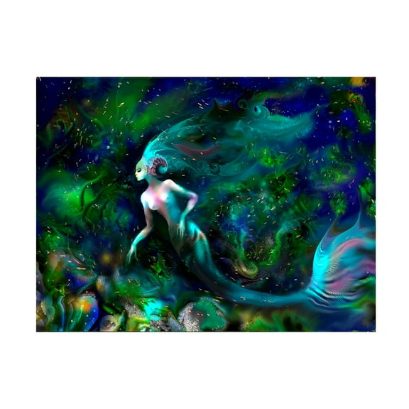 Natalia Rudzina 'Mermaid Emerald' Canvas Art
