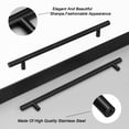 thumbnail image 4 of knobelite 12 Pack 224mm(8.8inch) Hole Centers Cabinet Handles Stainless Steel Kitchen Cabinet Door Handles and Pulls Cabinet Knobs Length 288mm(11.34inch) Matte Black, 4 of 5