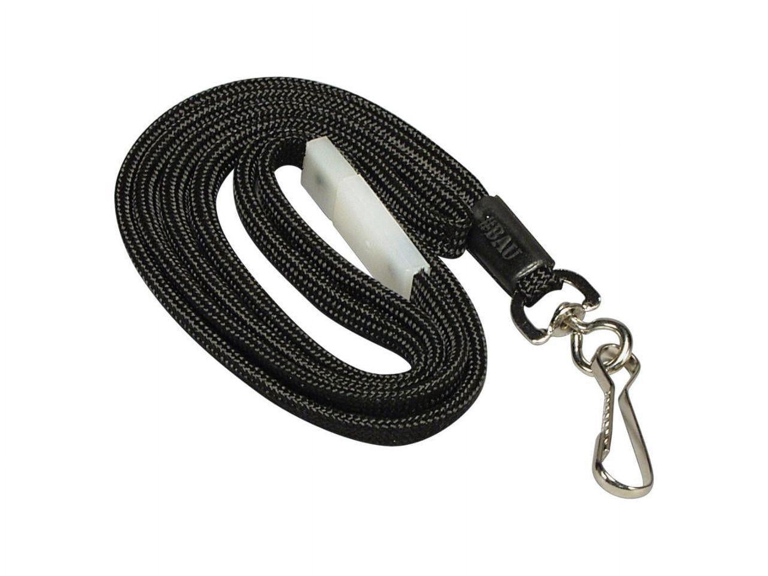 (3 pack) SICURIX Hook Fastener Breakaway Lanyard 1 Each - 0.3" Width x 36" Length - Black