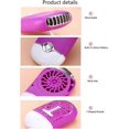 thumbnail image 2 of KAIYANG Ventilador de aire acondicionado USB F015, ventilador de mano recargable, purificador de aire azul morado, 2 of 3