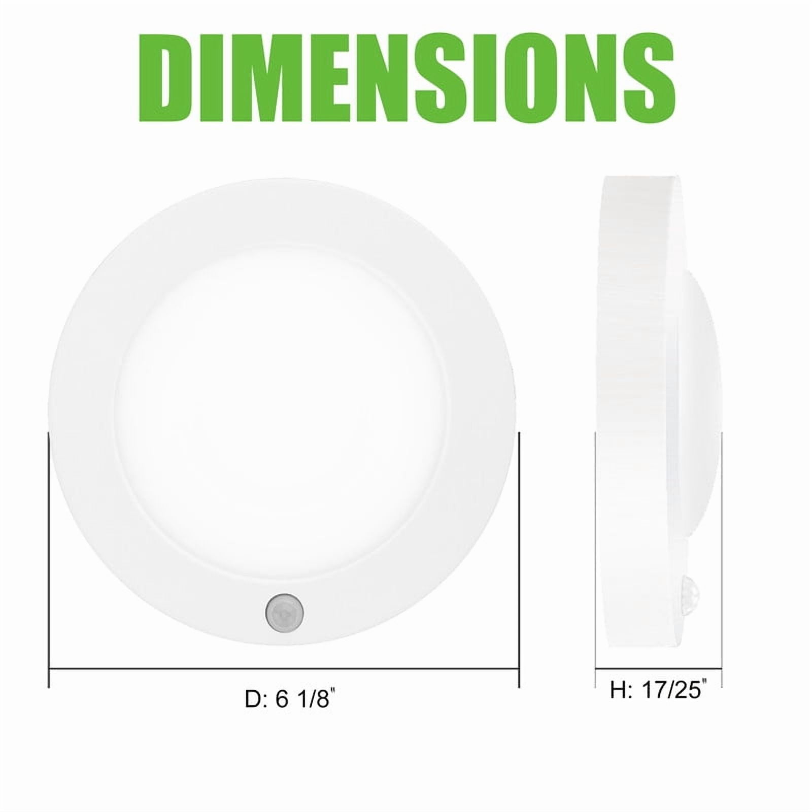 Lucere Motion Sensor LED Ceiling Light, 6inch 120V LED Flush Mount Round Lighting Fixture, 10W 700lm LED Closet Light for Indoor/Outdoor, Porches, Closet Rooms, Stairs, Hallways, 5000K Daylight White