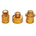 thumbnail image 2 of 3PCS Set Glass Candlestick,Stick Candle Holder,Transparent Pink Green Amber Color,Wedding Romantic Table Candle Stand,Home Decor, 2 of 10