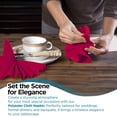 thumbnail image 5 of Leading Linens 20 pc Burgundy 20"x20" Polyester Cloth Napkins - Premium Washable Soft Durable Elegant Table Linen for Dining Restaurants Weddings Events Rentals Banquets & Parties, 5 of 5