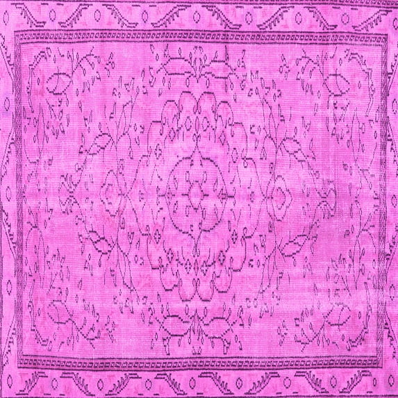 Ahgly Company Indoor Square Persian Pink Traditional Area Rugs, 8' Square