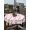 White, variant on Outdoor Tablecloth with Umbrella Hole and Zipper, Valentine's Day Round Table Cloth 60 Inch Waterproof Tablecloth, Pink Roman Love Heart Watercolor Picnic Table Cover for Patio Camping