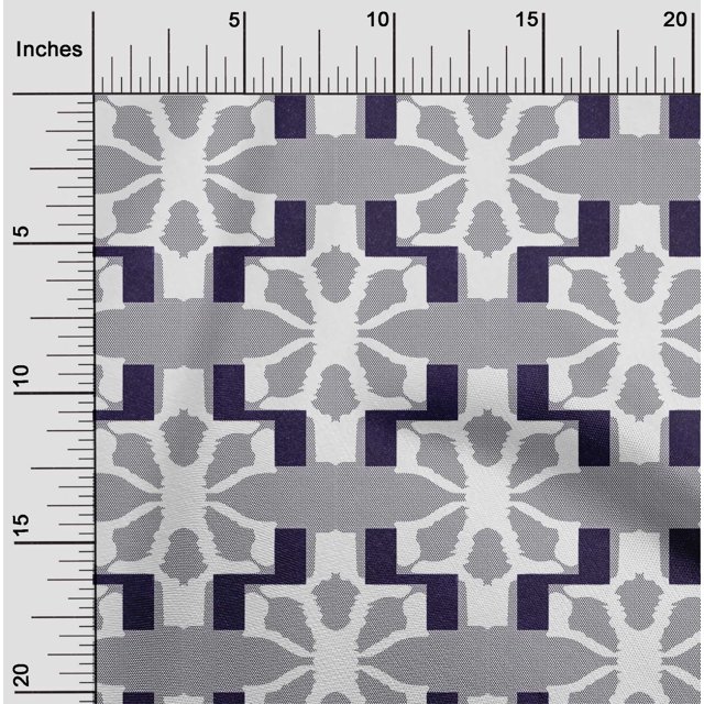 oneOone Cotton Flex Fabric Geometric Kasuri Fabric Prints By Yard 40 Inch Wide