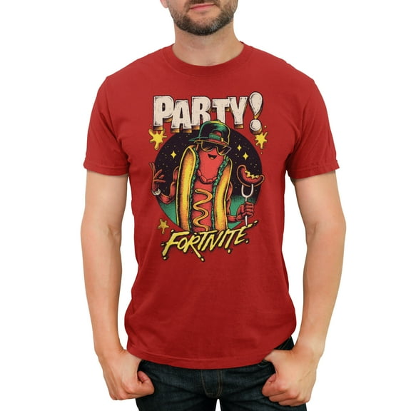 Men's Fortnite The Brat Party Logo Graphic T-Shirt