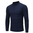 thumbnail image 3 of CENL Winter Warm Men Mock Neck Basic Plain T-shirt Blouse Pullover Long Sleeve Top, 3 of 9