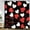Black, variant on Valentine''s Day Shower Curtain, Romantic Heart Lovers Black and Red Shower Curtains Set with 12 Hooks, Valentines Bathroom Decorative Fabric Bath Curtains, 71x71 Inch