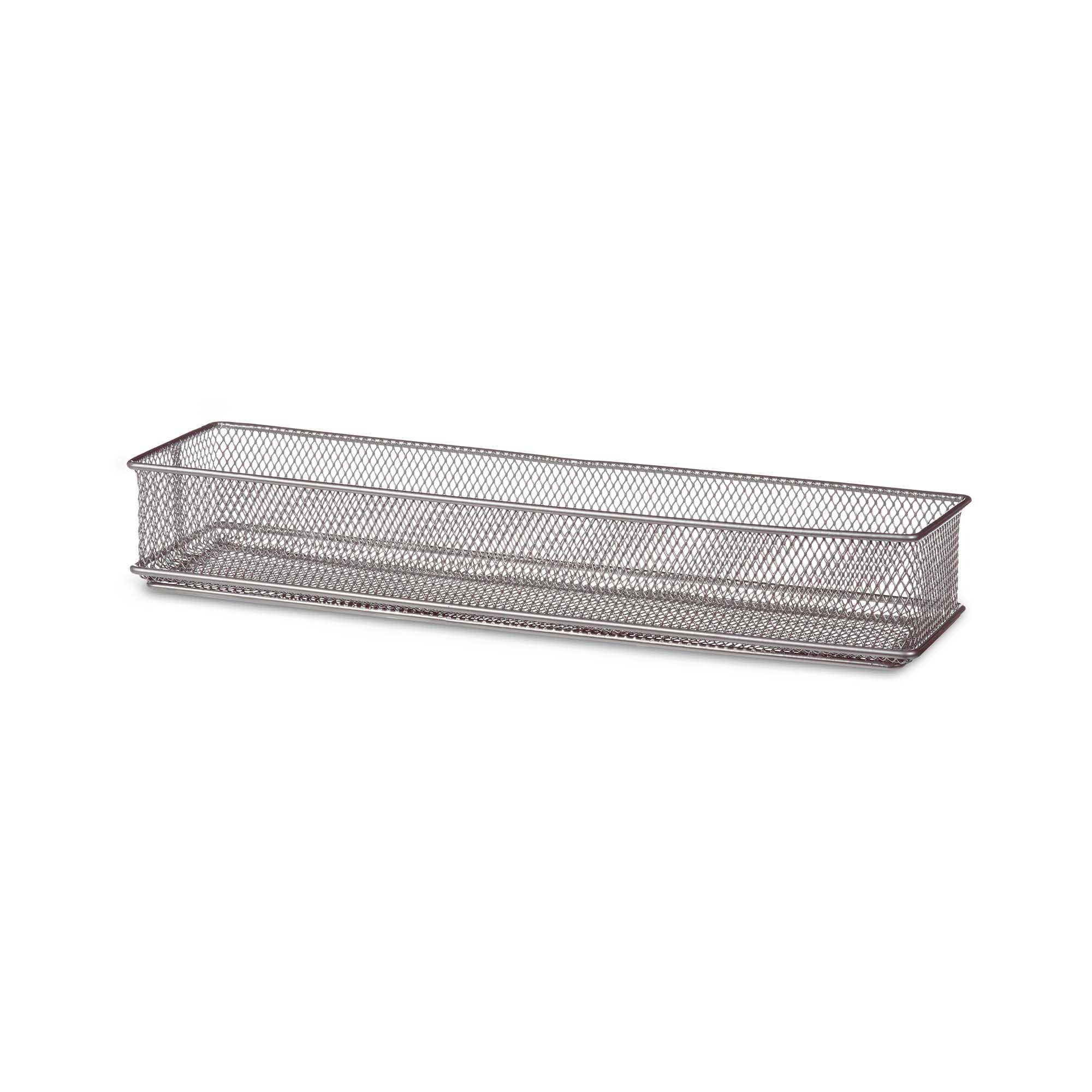 Design Ideas Mesh DrawerStore Drawer Organizer 3" x 12" x 2", Silver