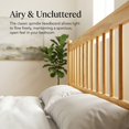 thumbnail image 4 of Leumius Traditional Style King Size Bed with Headboard and Footboard, Pinewood Bed with Strengthened Bed Frame for Teens Adults Natural, 4 of 8