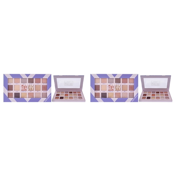 Carter Beauty 18 Shade Palette - Sweet Apricot - Pack of 2 , 0.72 oz Eye Shadow
