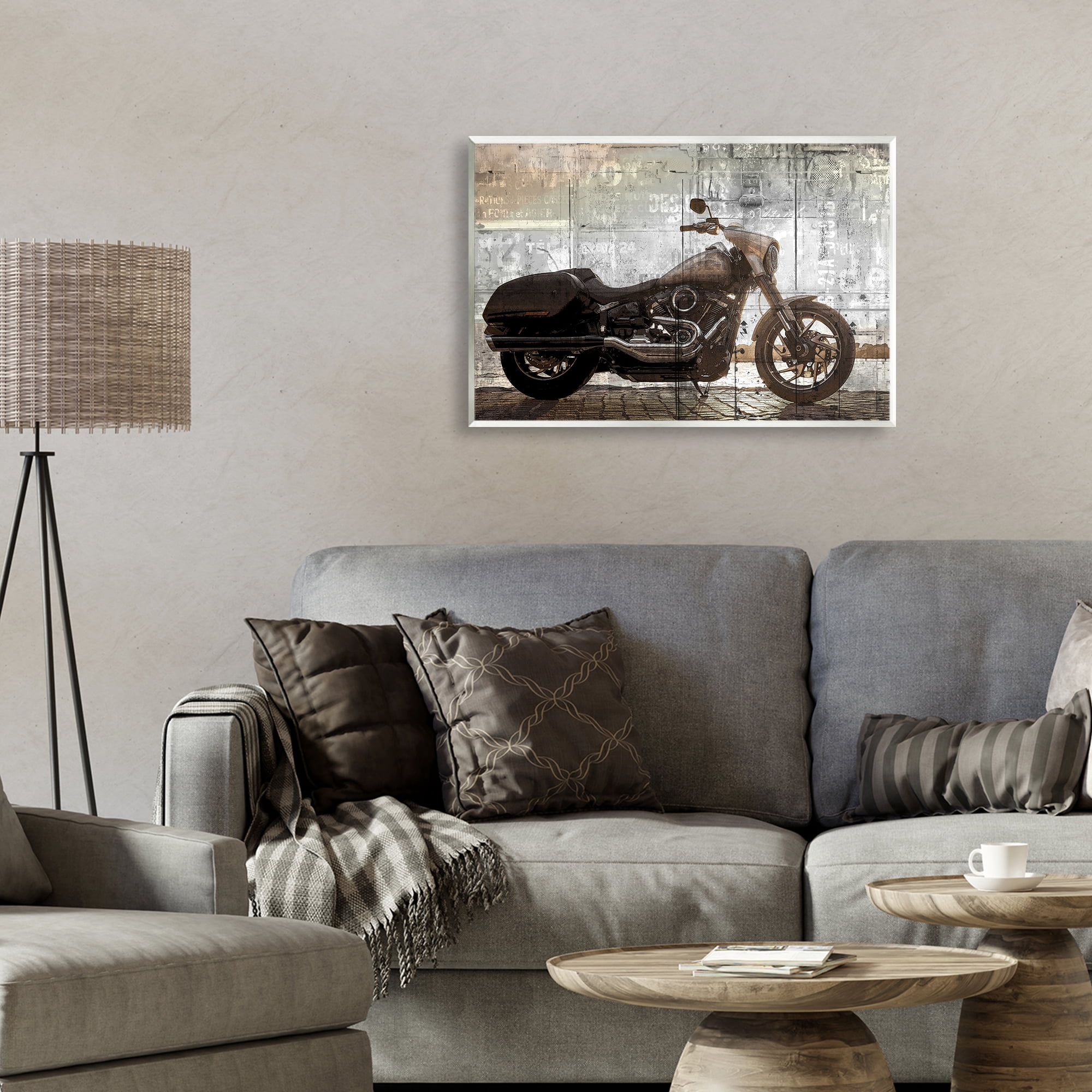Stupell Industries Sunset Ride Motorcycle Wall Plaque Art, design by Kim Allen