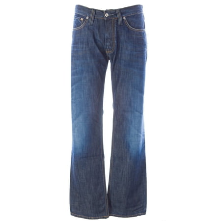 Worn Jeans Button Fly Jeans - Blue Blood Men's Form Denim Button Fly Jeans