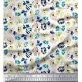 thumbnail image 1 of Soimoi Moss Georgette Fabric Flower Artistic Fabric Prints by Yard 42 Inch Wide, 1 of 3