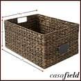 thumbnail image 7 of Casafield (Set of 2) Water Hyacinth 12-1/2"x17"x8" Pantry Baskets w/ Chalkboard Labels and Marker - Espresso, Woven Storage Bins for Kitchen Shelves, 7 of 7