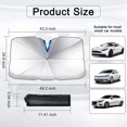 thumbnail image 2 of La visera del parabrisas, el último nano reflector frío de cristal de hielo, protege el automóvil del sol. La visera tipo paraguas es aplicable a la instalación universal de la mayoría de los automóvi, 2 of 4