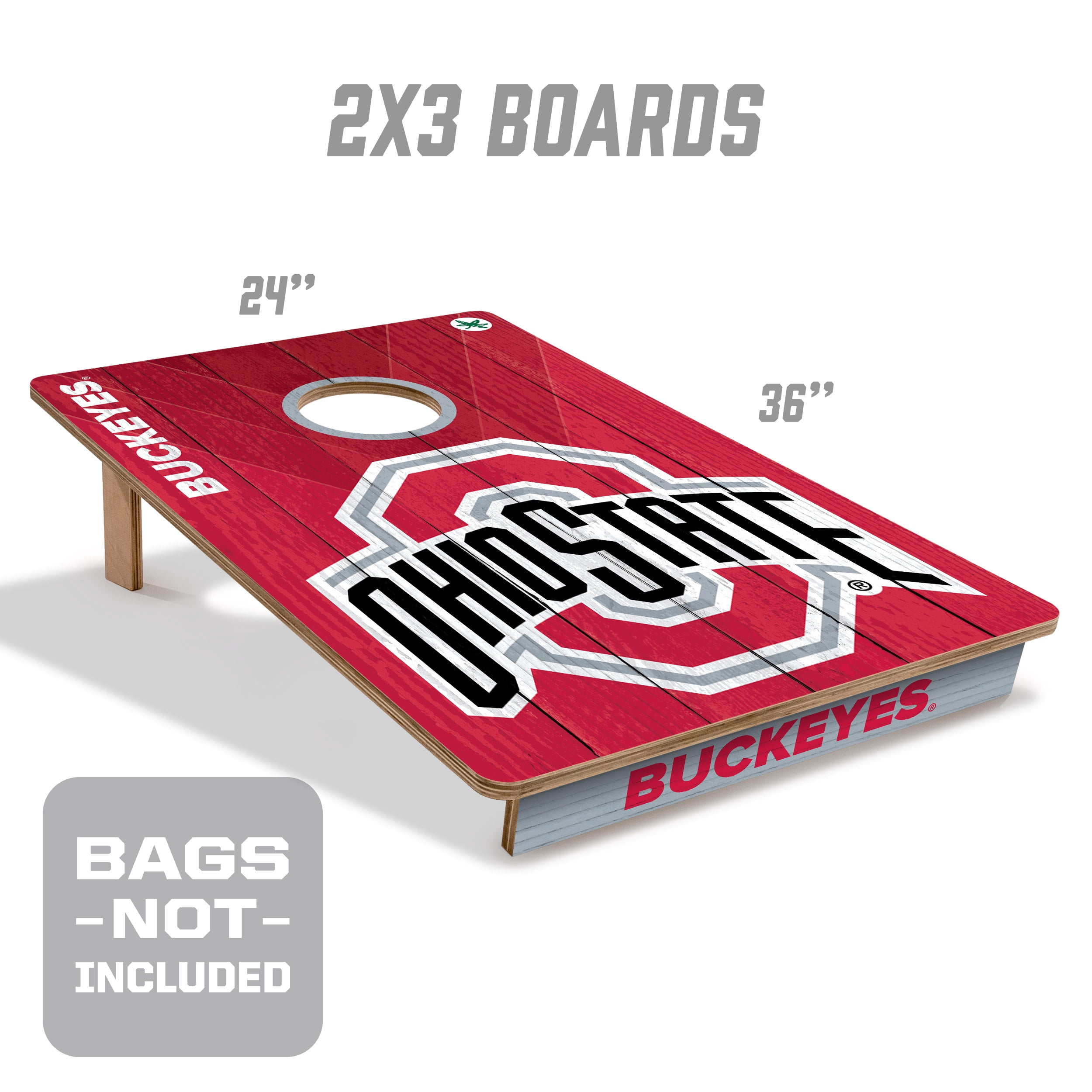 YouTheFan NCAA Ohio State Buckeyes 2' x 3' Cornhole Game No Bags