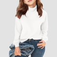 thumbnail image 2 of Gubotare Little Girls Sweaters Girls' Sweaters Pullover Long Sleeve Sweaters Kids Crewneck Casual Size 6-7 Years (White,6-7 Years), 2 of 5
