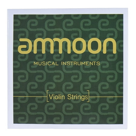 ammoon Full Set High Quality Violin Strings Size 4/4 & 3/4 Violin Strings Steel Strings G D A and E (Best Quality Violin Strings)