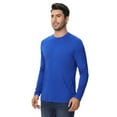 thumbnail image 4 of Zfeel High Performance Pure Dry Fit Poly Long Sleeves T-Shirt, Men's Royal 100 Polyester Tee, 3XL, 4 Pack, 4 of 6