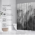 thumbnail image 4 of Foggy Mountain Shower Curtain Sets ature Woodland Forest Shower Curtains with 12 Hooks (Forest, 72" x 72"), 4 of 6