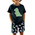 thumbnail image 3 of Hienoo Big Boys Casual Summer Outfits Dinosaur Graphic Short Sleeve Tshirt & Shorts Set, 3 of 3